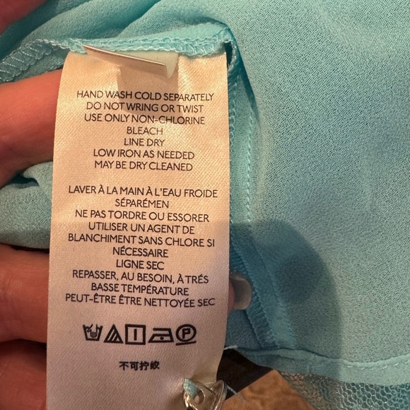 Maeve Blue Ruffled Sleeveless Blouse - Picture 7 of 7